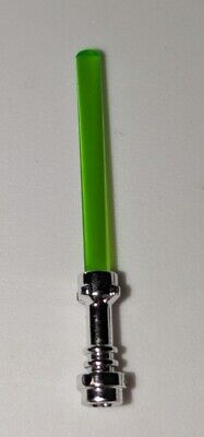 Lego световой меч для минифигурки Star Wars зеленый хромированный